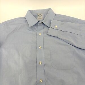 Brooks Brothers Lt Blue Oxford Shirt Men Long Sleeve Classic Fit 16 1/2-36